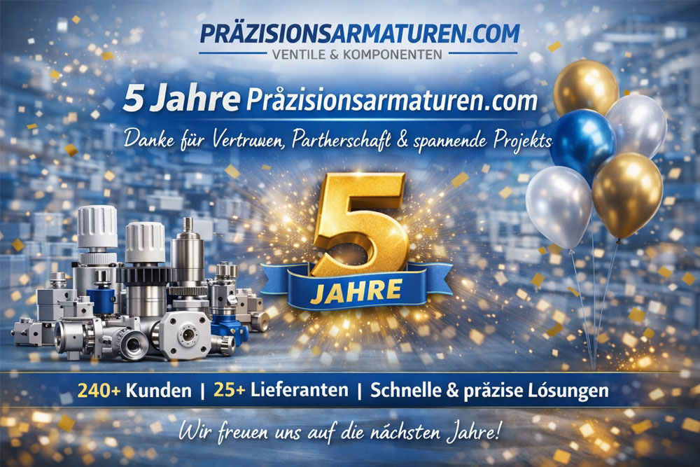 Pauderer Präzisionsarmaturen ist fünf Jahre alt geworden